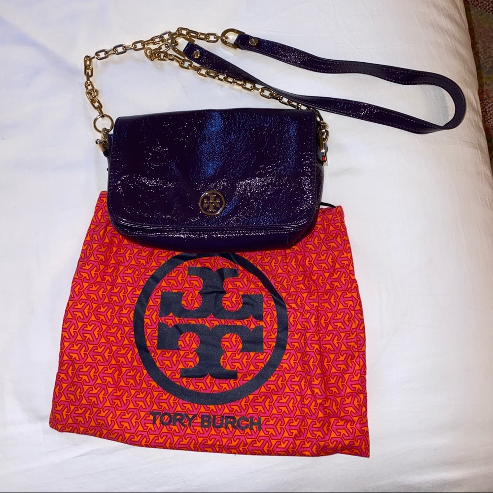 Purple Tory Burch crossbody bag!